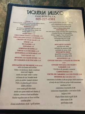 Menu photo 3 Taqueria Jalisco Paso Robles, CA Menu photo 3 Taqueria Jalisco Paso Robles, CA
