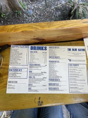 Menu photo 4 The Blue Gator Dunnellon, FL Menu photo 4 The Blue Gator Dunnellon, FL