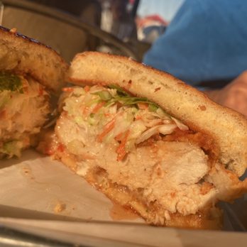 Scratch Fried Chicken - Honey Sririacha Chicken Sandwich Cross Cut - Chicken Wings Near Me - Greensboro, North Carolina