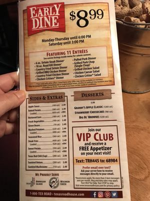 Menu photo 7 Texas Roadhouse Bradenton, FL