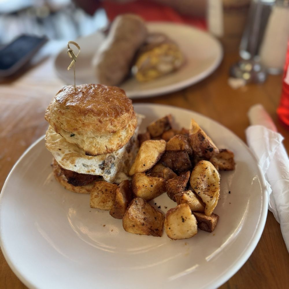 Luci's Marketplace - Spicy Chicken or the Egg Biscuit & BURRITO BOMB - Cafes Near Me - Phoenix, Arizona
