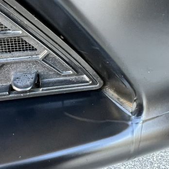 Fusion Car Wraps - Poor seams and edges of install on the bumper - Vehicle Wraps Near Me - Frisco, Texas