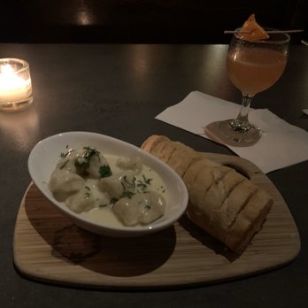 Ward Eight - Gnocchi beurre blanc with bread, and the pegu club: Letherbee gin, curacao, lime, bitters. - Cocktail Bars Near Me - Evanston, Illinois