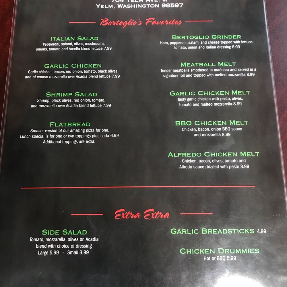 Bertoglio's Pizza - Menu - Pizza Near Me - Yelm, Washington Bertoglio's Pizza - Menu - Pizza Near Me - Yelm, Washington