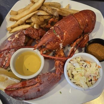 Fins Bar & Grille - Steamed Lobster with Slaw and Fries - Seafood Near Me - Cape May, New Jersey Fins Bar & Grille - Steamed Lobster with Slaw and Fries - Seafood Near Me - Cape May, New Jersey