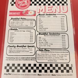 Dairy Mart - Breakfast Menu (pg 1) - 10/24/2026