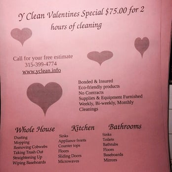 Y Clean - Our Valentines Special! - Home Cleaning Near Me - Syracuse, New York Y Clean - Our Valentines Special! - Home Cleaning Near Me - Syracuse, New York