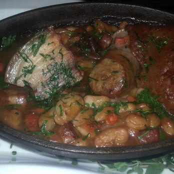 Bellamy's Restaurant - Close-up of "Andre Ponsaty" Cassoulet; pork belly and sausage, in tarbais beans. - New American Near Me - Escondido, California