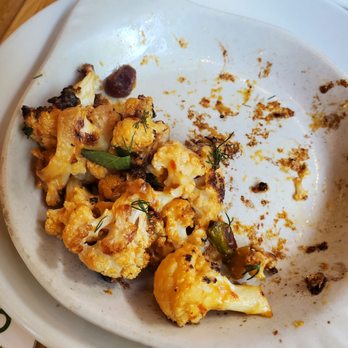 True Food Kitchen - Charred cauliflower. Not great, cauliflower was more that. Charred it was burnt. And the bizarre combo of flavors was too unusual, - New American Near Me - Phoenix, Arizona True Food Kitchen - Charred cauliflower. Not great, cauliflower was more that. Charred it was burnt. And the bizarre combo of flavors was too unusual, - New American Near Me - Phoenix, Arizona