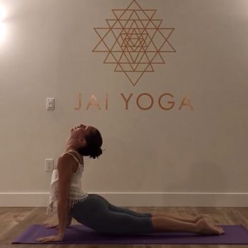 Jai Yoga Studio - Yoga instructor Joanna Griffin practicing yoga in the Jai Yoga Studio - Yoga Near Me - Coquitlam, British Columbia