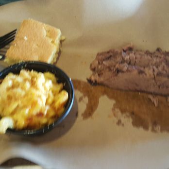 Mission BBQ - Half-eaten moist brisket wiyh a side of Mac n cheese - Barbeque Near Me - Jacksonville, North Carolina Mission BBQ - Half-eaten moist brisket wiyh a side of Mac n cheese - Barbeque Near Me - Jacksonville, North Carolina