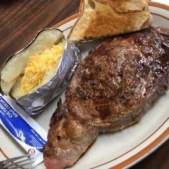 Twins Cafe - 16 oz Rib eye steak ! Saturday night special ! Served with choice of potato, salad & Texas toast - Cafes Near Me - Haileyville, Oklahoma Twins Cafe - 16 oz Rib eye steak ! Saturday night special ! Served with choice of potato, salad & Texas toast - Cafes Near Me - Haileyville, Oklahoma
