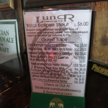 Lunar Brewing - Guest taps - Breweries Near Me - Villa Park, Illinois