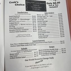 Sue's Diner - Menu
