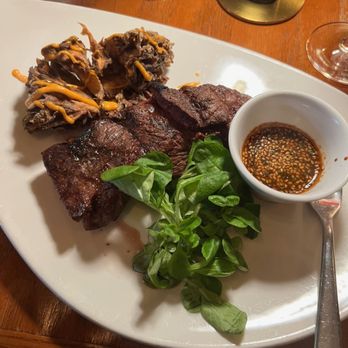 The Consulate - Wagyu Beef with Crispy Maitake Mushrooms - French Near Me - New York, New York The Consulate - Wagyu Beef with Crispy Maitake Mushrooms - French Near Me - New York, New York