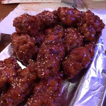 Rainpia - Traditional Korean spicy wings spice level from 1-5...3.5 is tough to go through - Korean Near Me - Ellicott City, Maryland