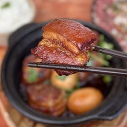 Thịt Kho Tàu: Braised Pork Belly w/ hard boiled eggs, rice ($21) Thịt Kho Tàu: Braised Pork Belly w/ hard boiled eggs, rice ($21)