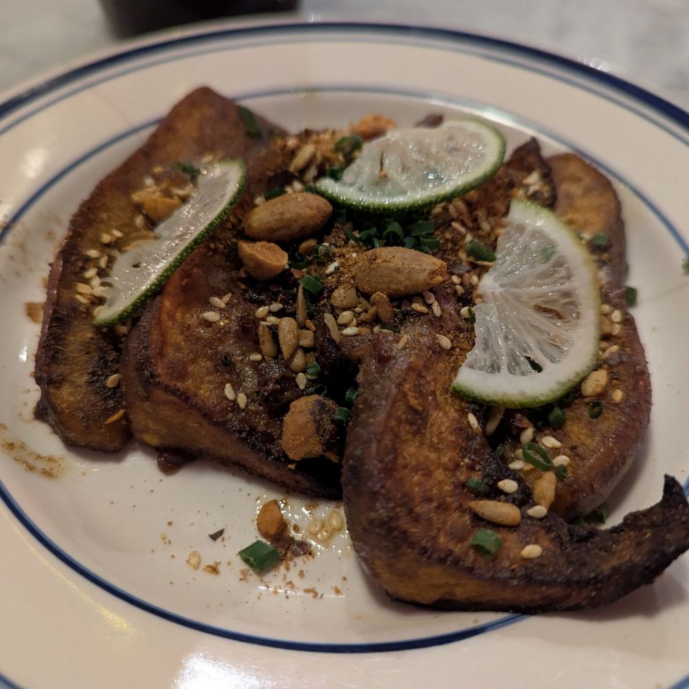 Roasted Butternut Squash with dates, chives, lime, duqqa Roasted Butternut Squash with dates, chives, lime, duqqa