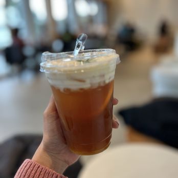 Aroom Coffee - Mango tea with cheese foam - Coffee & Tea Near Me - Seattle, Washington Aroom Coffee - Mango tea with cheese foam - Coffee & Tea Near Me - Seattle, Washington