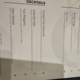 Drink Menu