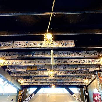 The Garage Brewery - License plate rafters - Breweries Near Me - Chesapeake, Virginia The Garage Brewery - License plate rafters - Breweries Near Me - Chesapeake, Virginia