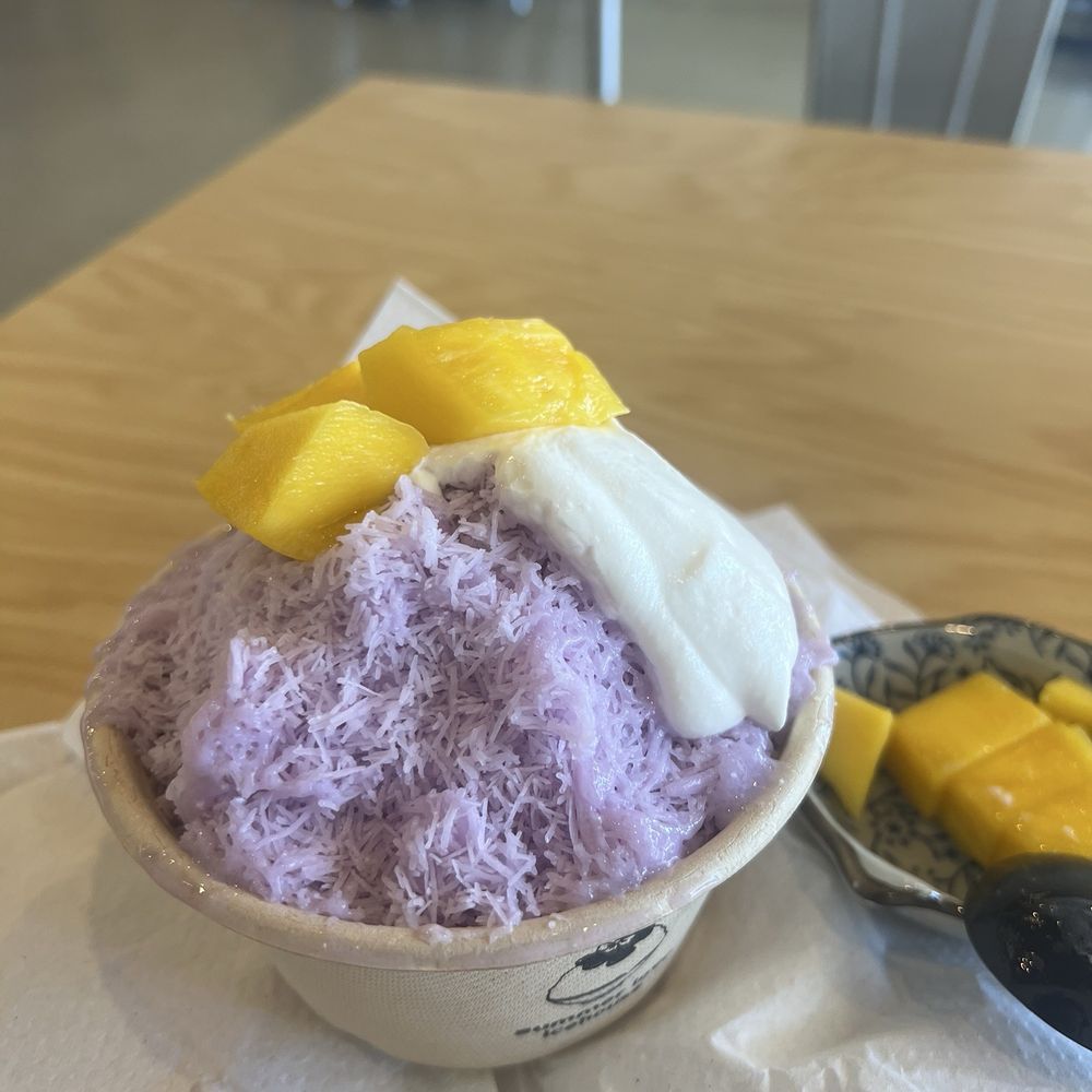 D For Dessert - Taro shaved ice with mangoes - Shaved Ice Near Me - Hollywood, Florida D For Dessert - Taro shaved ice with mangoes - Shaved Ice Near Me - Hollywood, Florida