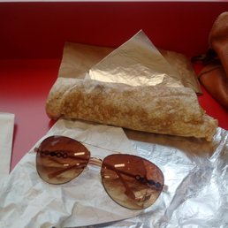 chicken kabob wrap next to my sunglasses for perspective chicken kabob wrap next to my sunglasses for perspective