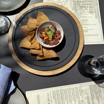 Arts & Central - Tuna Poke Tostado from the shareable snacks menu - American Near Me - Sarasota, Florida