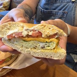 Angeline's Bakery & Café - Egg and cheese bagel was delicious
