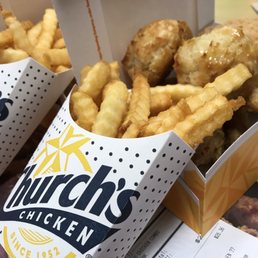 Delicious fries, chicken and biscuits!