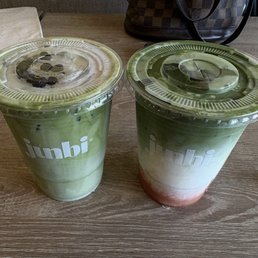 Cold Guava Matcha Latte, Cold Strawberry Matcha Latte