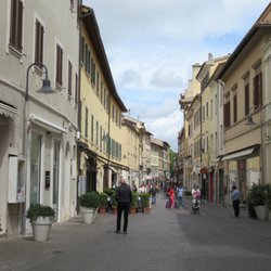 Corso Carducci - shops and restaurants line the street