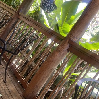 Grandma's Coffee House - The bamboo fence in the outside patio eating area - Coffee & Tea Near Me - Kula, Hawaii Grandma's Coffee House - The bamboo fence in the outside patio eating area - Coffee & Tea Near Me - Kula, Hawaii