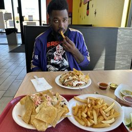 Seasoned French Fries 3 CRUNCHY SHRIMP TACOS Baja Fish Tacos and guest. Seasoned French Fries 3 CRUNCHY SHRIMP TACOS Baja Fish Tacos and guest.