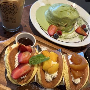 Takagi Coffee - Paffle trio and matcha pancakes - Japanese Near Me - Los Angeles, California Takagi Coffee - Paffle trio and matcha pancakes - Japanese Near Me - Los Angeles, California