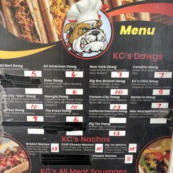 KC's Dawgs - Menu