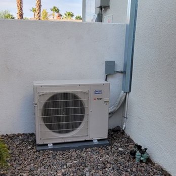 Ed & Ed Brothers - My outdoor Mitsubishi Condenser. Very clean job done by Ed and Ed Brothers - Heating & Air Conditioning/HVAC Near Me