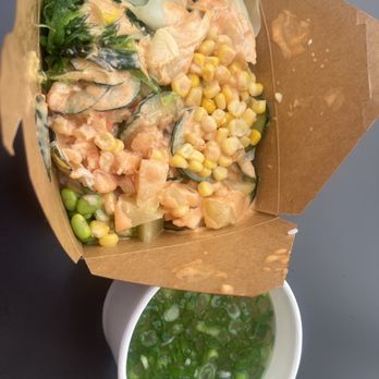 Poke Dot - The best poke bowl and miso soup ever!!! Highly recommend and it's so delicious an clean healthy food. Really like it. Small Bowl 2 scoops - Seafood Near Me - Irvine, California Poke Dot - The best poke bowl and miso soup ever!!! Highly recommend and it's so delicious an clean healthy food. Really like it. Small Bowl 2 scoops - Seafood Near Me - Irvine, California