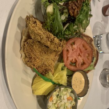 Old Ebbitt Grill - Catfish sandwich with side salad and Cole slaw - Bars Near Me - Washington, DC, District of Columbia