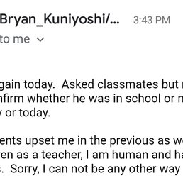 PE TEACHER: BRYAN "KEONE" KUNIYOSHI IS THE WORST ACADEMIC LEADER.