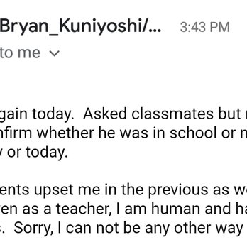 Mililani Middle School - PE TEACHER: BRYAN "KEONE" KUNIYOSHI IS THE WORST ACADEMIC LEADER. - Middle Schools & High Schools Near Me - Mililani, Hawaii