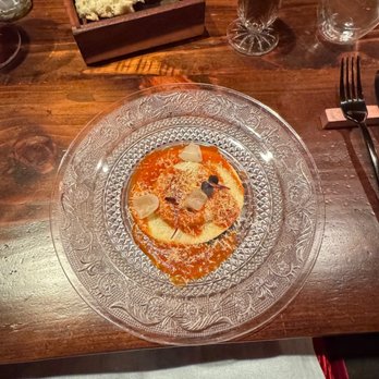 Three Blacksmiths - Japanese A5 Wagyu raviolo - French Near Me - Sperryville, Virginia