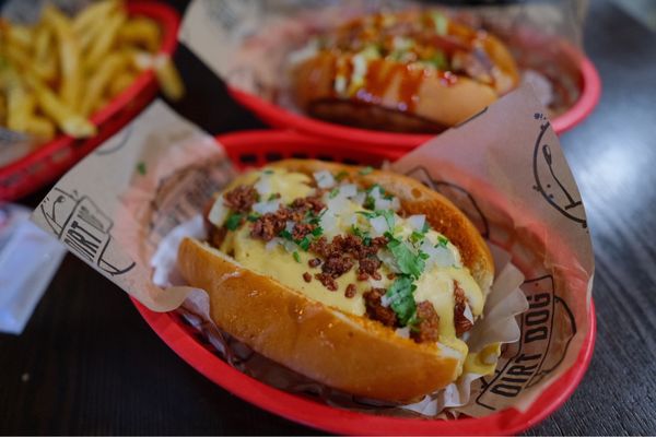 Dirt Dog Fast Food Restaurant Rainbow by null