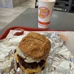 Burger and milkshake! Burger and milkshake!