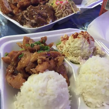Bobbie's - Korean fried chicken plate--so good! - Hawaiian Near Me - Hanapepe, Hawaii