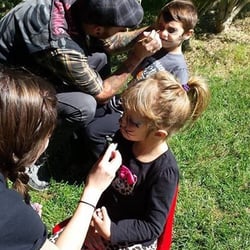 Skin Tight Tattoo - Z and Wayne face painting