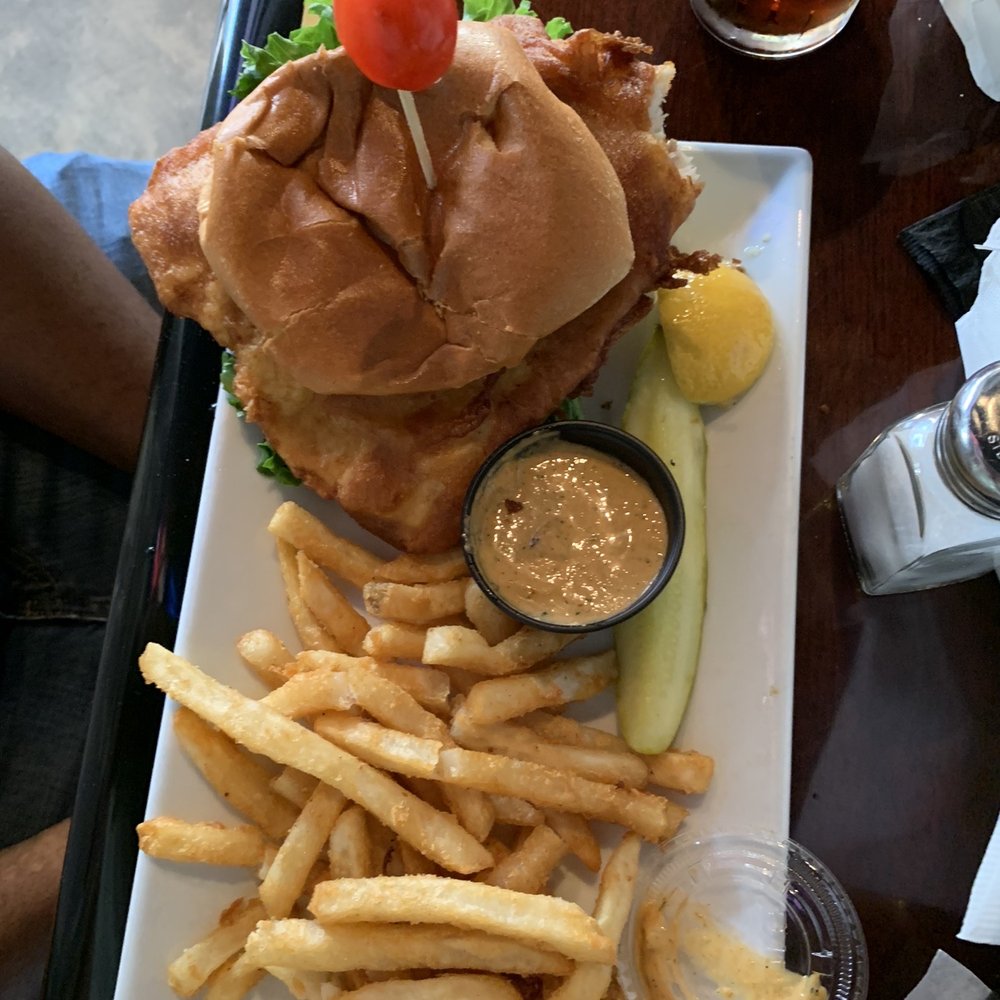 The Tipsy Boar - Fried Grouper Sandwich - New American Near Me - Hollywood, Florida The Tipsy Boar - Fried Grouper Sandwich - New American Near Me - Hollywood, Florida