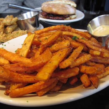 DMK Burger Bar - Sweet potato fries with lemon Tobasco aioli. Large order. - Burgers Near Me - Chicago, Illinois DMK Burger Bar - Sweet potato fries with lemon Tobasco aioli. Large order. - Burgers Near Me - Chicago, Illinois