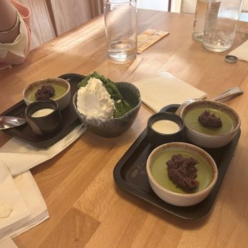 Osaka Fusion - Matcha Pudding W. Red Bean Triple scoop gelato - Japanese Near Me - New York, New York Osaka Fusion - Matcha Pudding W. Red Bean Triple scoop gelato - Japanese Near Me - New York, New York