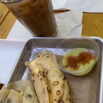 Muchacho - Migas & bec taco with an iced latte - Tacos Near Me - Atlanta, Georgia Muchacho - Migas & bec taco with an iced latte - Tacos Near Me - Atlanta, Georgia